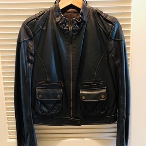 Authentic Bally leather jacket, US 4